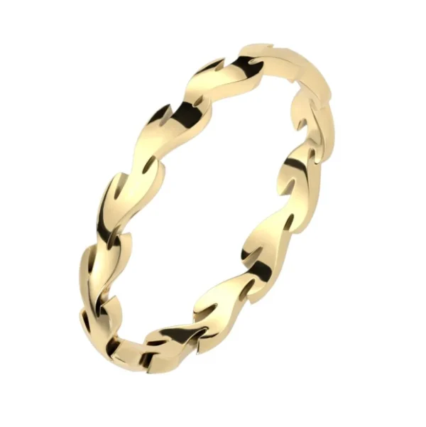 Ring Rankenmotiv gold aus Edelstahl Damen