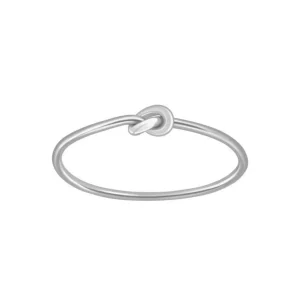 Ring schmal mit Knoten aus 925 Silber Damen