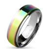 Ring Spinner Regenbogen Bunt aus Edelstahl Unisex