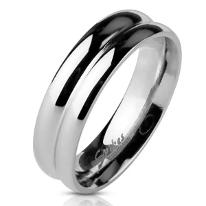 Ring zweireihig Silber aus Edelstahl Unisex