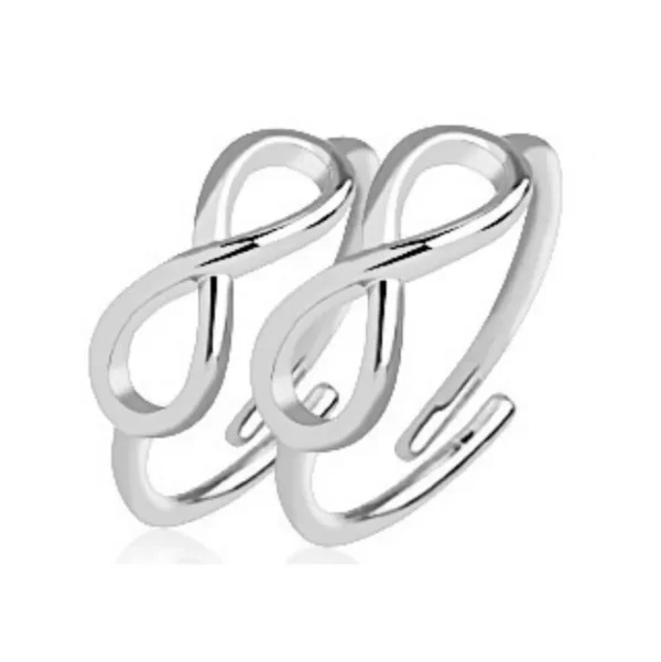 Zehenring Infinity Silber aus Messing Unisex