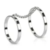 Zehenring Kette mit 2 Ringen Silber aus Messing Unisex