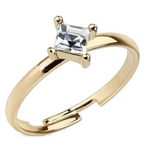 Zehenring Kristall Gold aus Messing Unisex