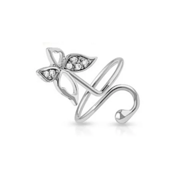 Zehenring Schmetterling Silber aus Messing Unisex