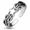 Zehenring Stern & Ketten Silber aus Messing Damen